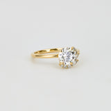 Round Lab Grown Diamond Cluster Engagement Ring