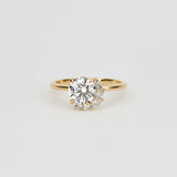 Round Lab Grown Diamond Cluster Engagement Ring