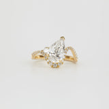 Pear Lab Grown Diamond Unique Engagement Ring