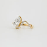 Pear Lab Grown Diamond Unique Engagement Ring