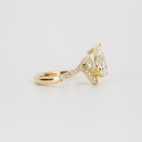 Pear Lab Grown Diamond Unique Engagement Ring