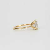 Elongated Cushion Lab Grown Diamond Three Stone Engagement Ring