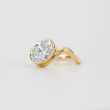 Oval Lab Grown Diamond Unique Engagement Ring