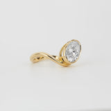 Oval Lab Grown Diamond Unique Engagement Ring