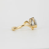 Oval Lab Grown Diamond Unique Engagement Ring