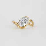 Oval Lab Grown Diamond Unique Engagement Ring