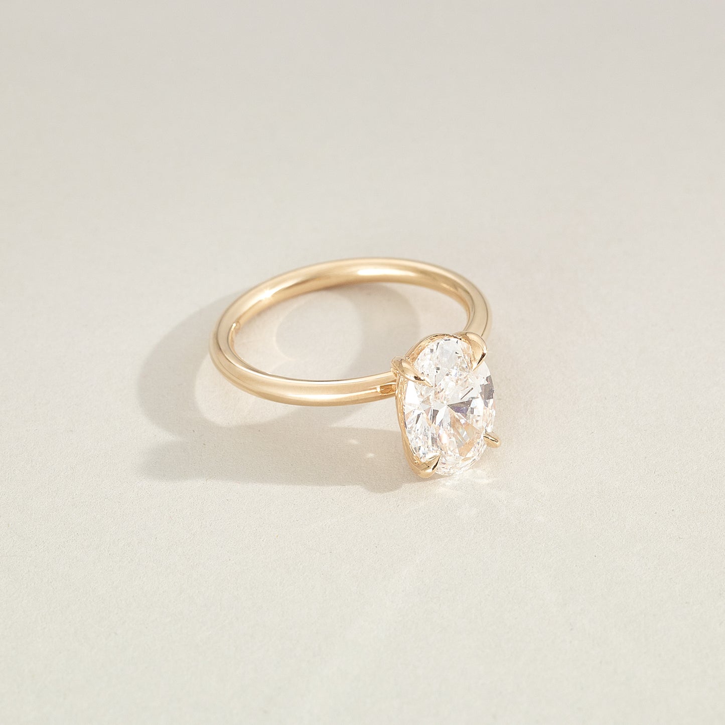 1.5 CT Oval Solitaire Moissanite Engagement Ring