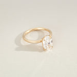 1.5 CT Oval Solitaire Moissanite Engagement Ring
