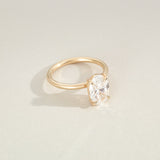 1.5 CT Oval Solitaire Moissanite Engagement Ring