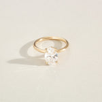 1.5 CT Oval Solitaire Moissanite Engagement Ring