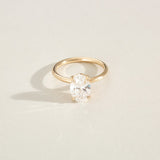 1.5 CT Oval Solitaire Moissanite Engagement Ring