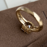 2 CT Champagne Asscher Cut Lab Grown Diamond Ring