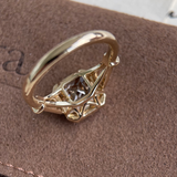 3 CT Champagne Asscher Cut Lab Grown Diamond Ring