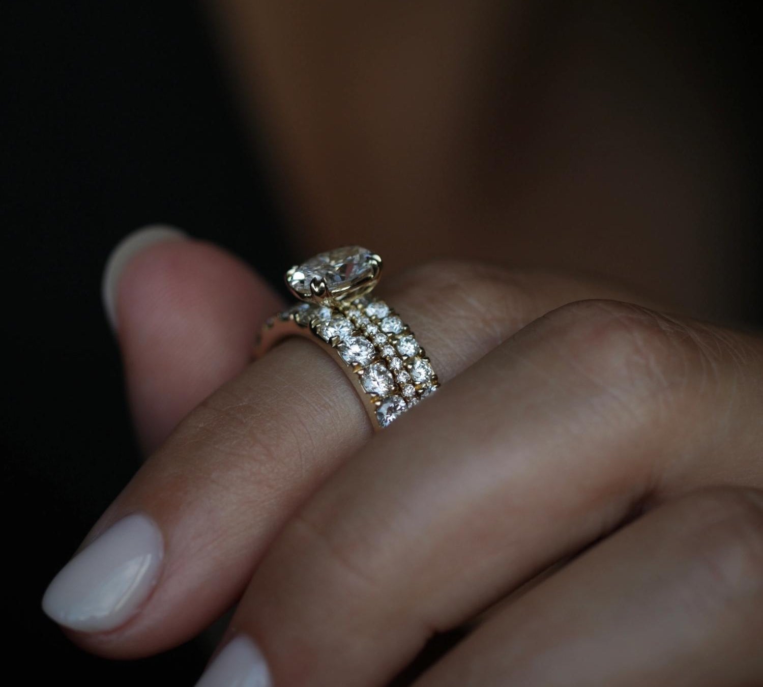 0.55 CT Round Half Eternity Lab Grown Diamond Wedding Band