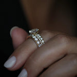 0.55 CT Round Half Eternity Lab Grown Diamond Wedding Band