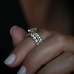 Oval Cut Pave Lab Grown Diamond Engagement Ring