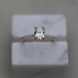 Oval Cut Pave Lab Grown Diamond Engagement Ring