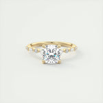 2 CT Cushion Solitaire CVD F/VS1 Diamond Engagement Ring 8