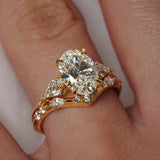 Oval Lab Grown Diamond Three Stone Engagement Ring