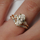 Oval Lab Grown Diamond Three Stone Engagement Ring
