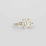 Oval Lab Grown Diamond Three Stone Engagement Ring