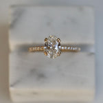 Oval Cut Pave Lab Grown Diamond Engagement Ring