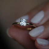 Cushion Solitaire Lab Grown Diamond Engagement Ring