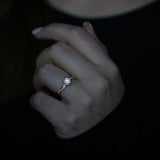 Round Cut Twisted Shank Pave Lab Grown Diamond Engagement Ring