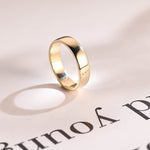 Delicate Men's Wedding Minimalistic Band in Solid Gold 3