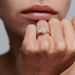 1.5 TCW Pear Two Stone Moissanite Engagement Ring