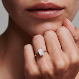 1.5 CT Radiant Solitaire Moissanite Engagement Ring