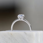 Round Cut Pave Lab Grown Diamond Engagement Ring