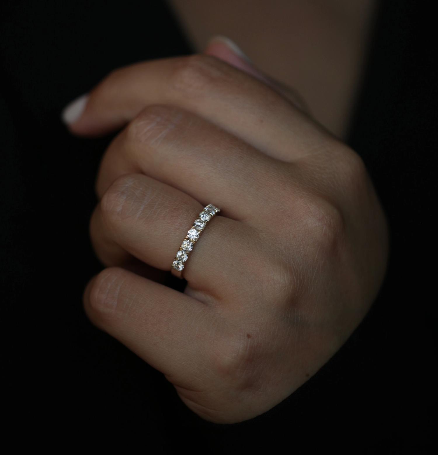 1.10 CT Round Lab Grown Diamond Wedding Band