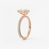 Pear Pave Lab Grown Diamond Engagement Ring