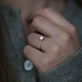 Round Cut Pave Lab Grown Diamond Engagement Ring