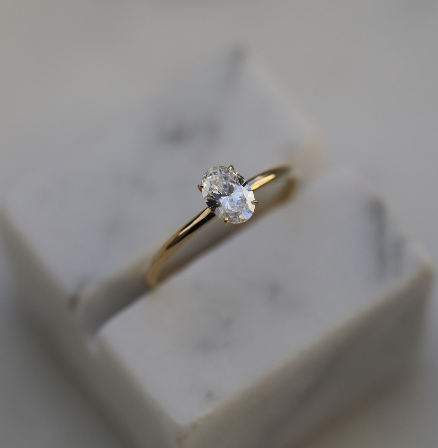 Oval Solitaire Lab Grown Diamond Engagement Ring
