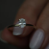 Oval Solitaire Lab Grown Diamond Engagement Ring