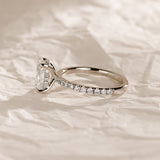 2.0 CT Oval Lab Grown Diamond Pave Style Engagement Ring
