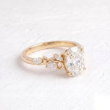 2 CT Vintage Oval Lab Grown Diamond Engagement Ring