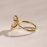 2.0 CT Hexagon⁠ Lab Grown Diamond Hidden Halo Style Engagement Ring