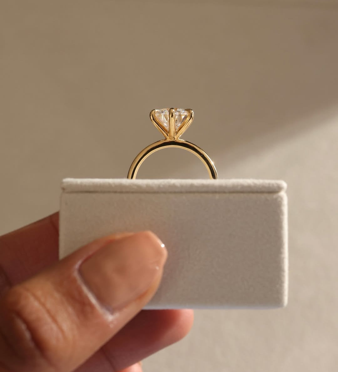 2.6 CT Round Lab Grown Diamond Solitaire Style Engagement Ring