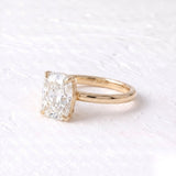 2 CT Oval Lab Grown Diamond Engagement Ring – Hidden Halo