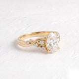 2 CT Cluster Oval Lab Grown Diamond Engagement Ring