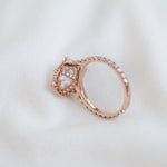 3.0 CT Pear Cluster Halo Moissanite Engagement Ring 4