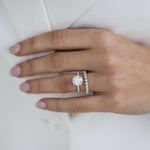 2.50 CT Round Solitaire Hidden Halo Moissanite Engagement Ring 7