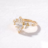 1.5 CT Nature Inspired Marquise Lab Grown Diamond Engagement Ring