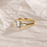1.5 CT Round⁠ Lab Grown Diamond Three Stone Style Engagement Ring