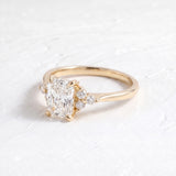 1 CT Cluster Radiant Lab Grown Diamond Engagement Ring