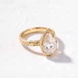 3 CT Vintage Pear Lab Grown Diamond Engagement Ring