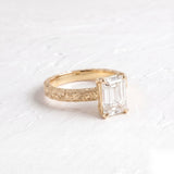 3 CT Vintage Emerald Lab Grown Diamond Engagement Ring